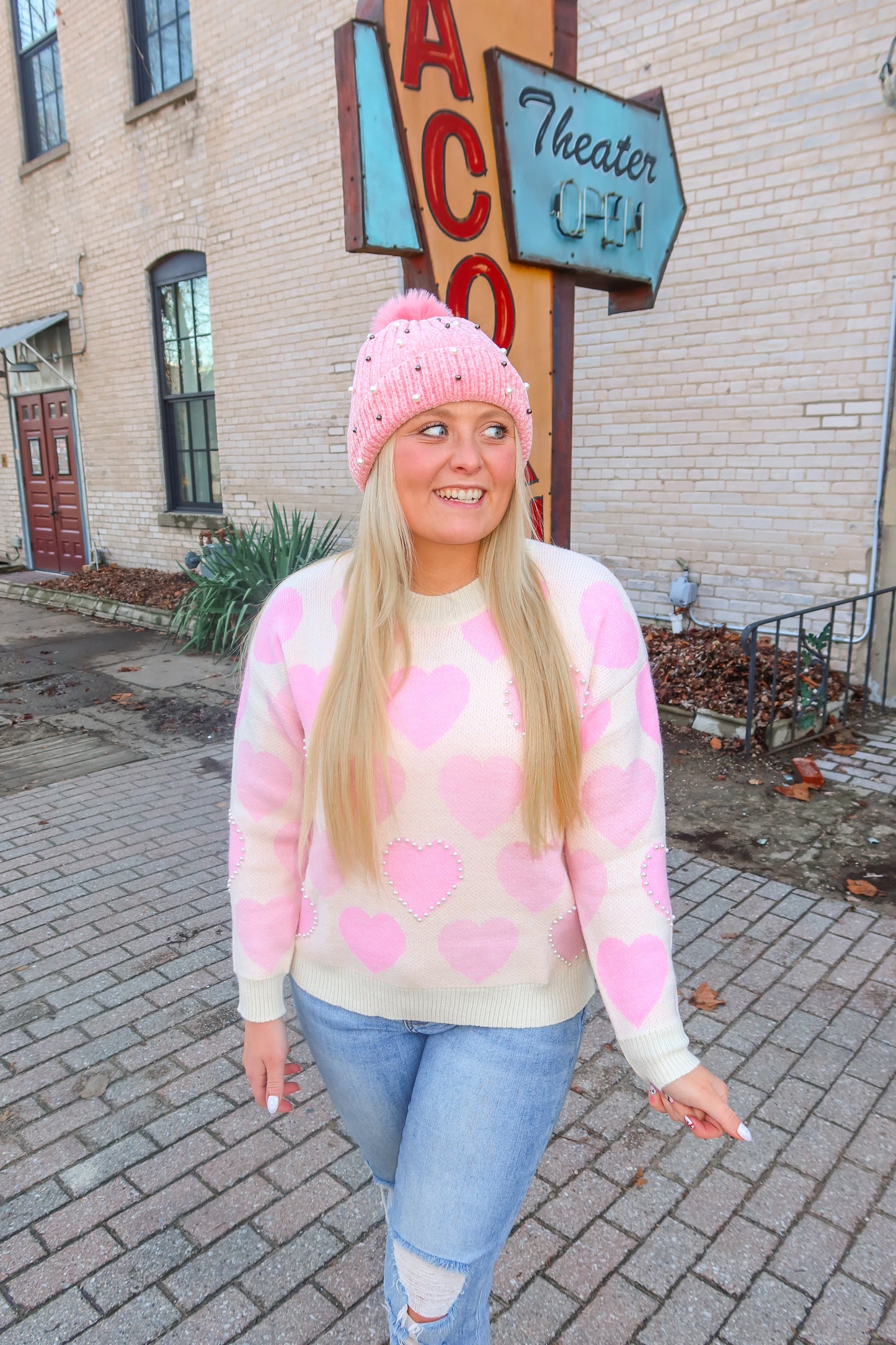 Sweetheart Pearl Sweater