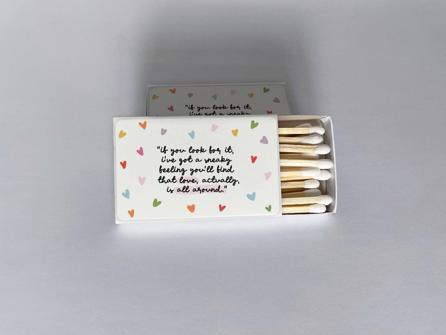 Love is All Around Hearts Matchbox