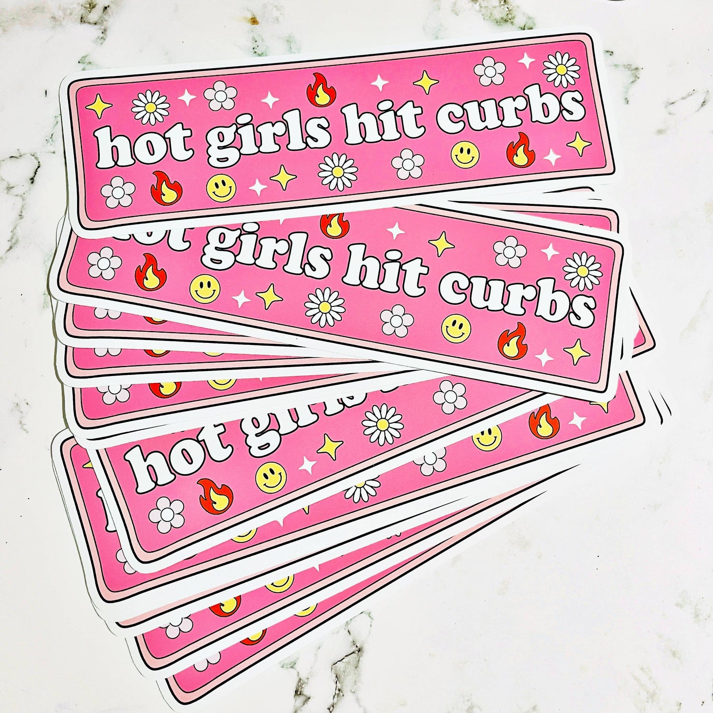 Hot Girls Hit Curbs Car Decal