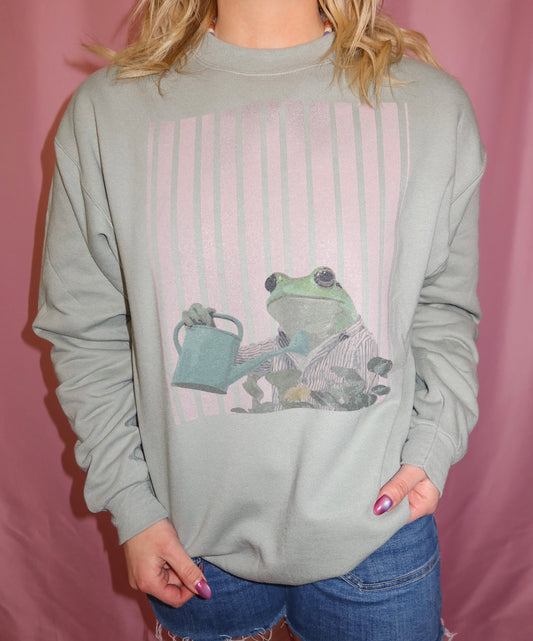 ‘Graphic of the Week’ Gardening Frog Sweatshirt