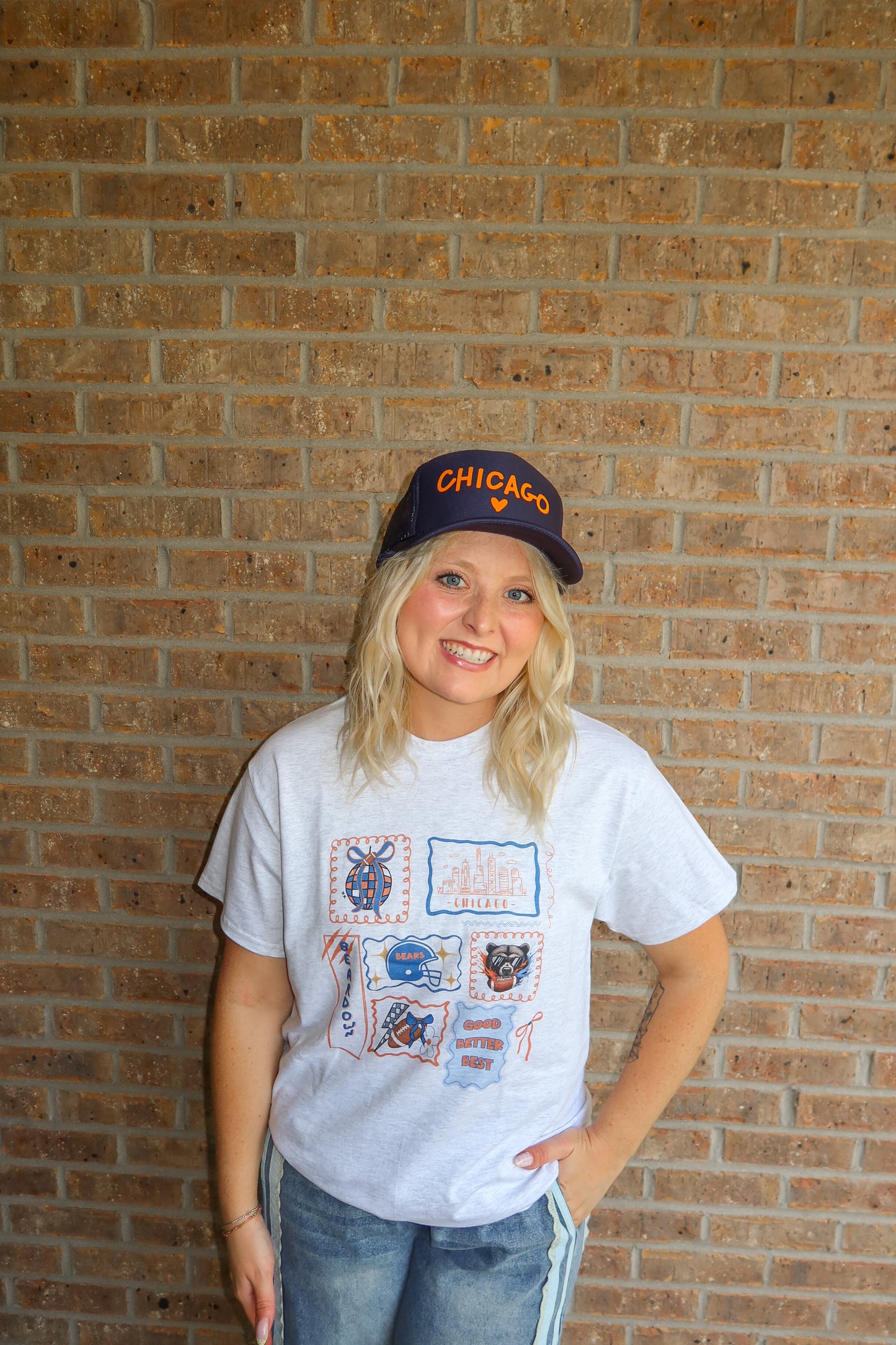 Chicago Bears Inspired Collage Crewneck/Tee