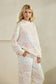 Floral Quilted mock neck Sweatshirt
