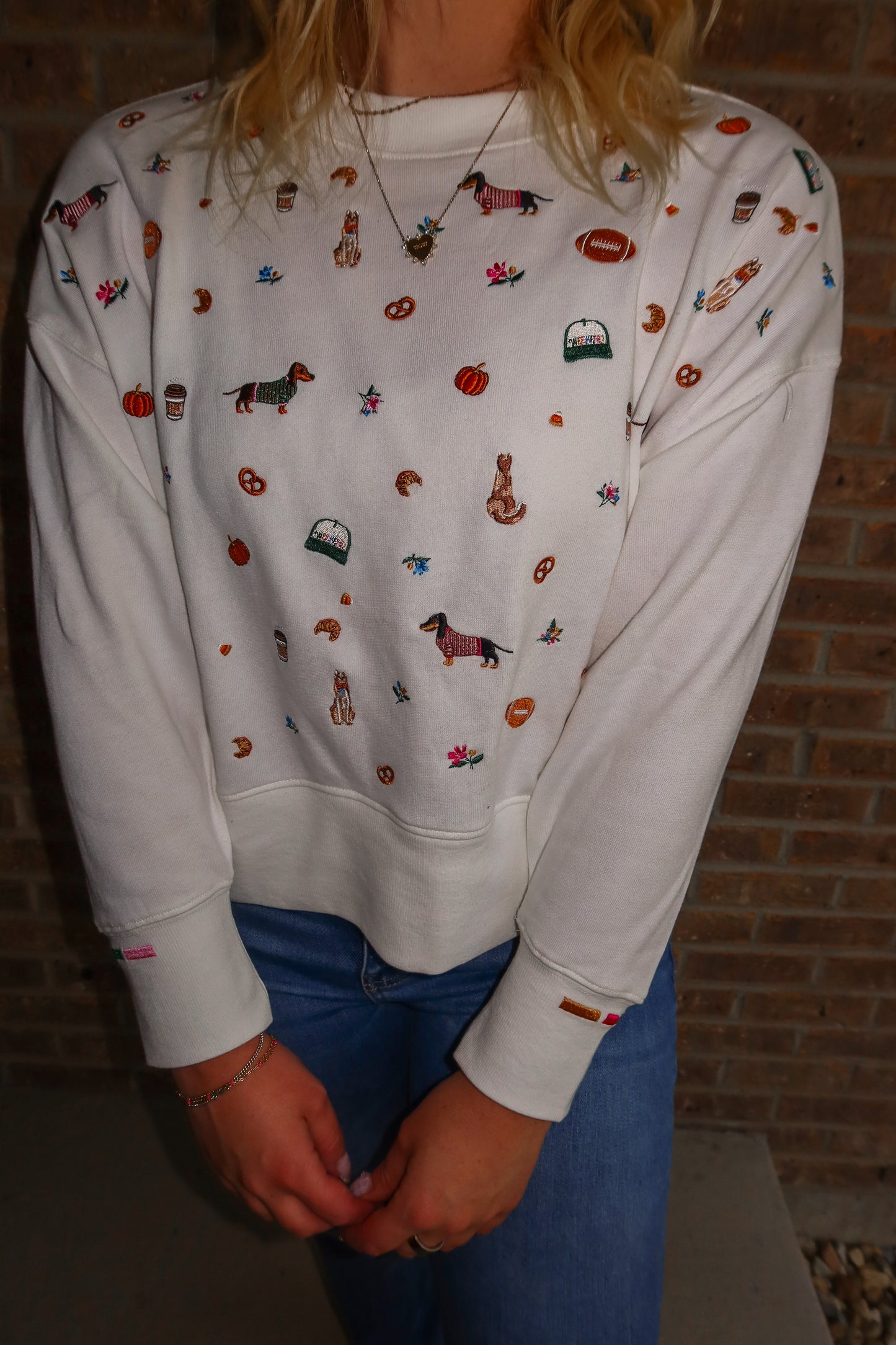 Fall Favorites Embroidered Sweatshirt