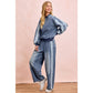 Washed Lace Denim Pants