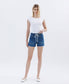 Harbor Lane High Rise Drawstring Denim Shorts