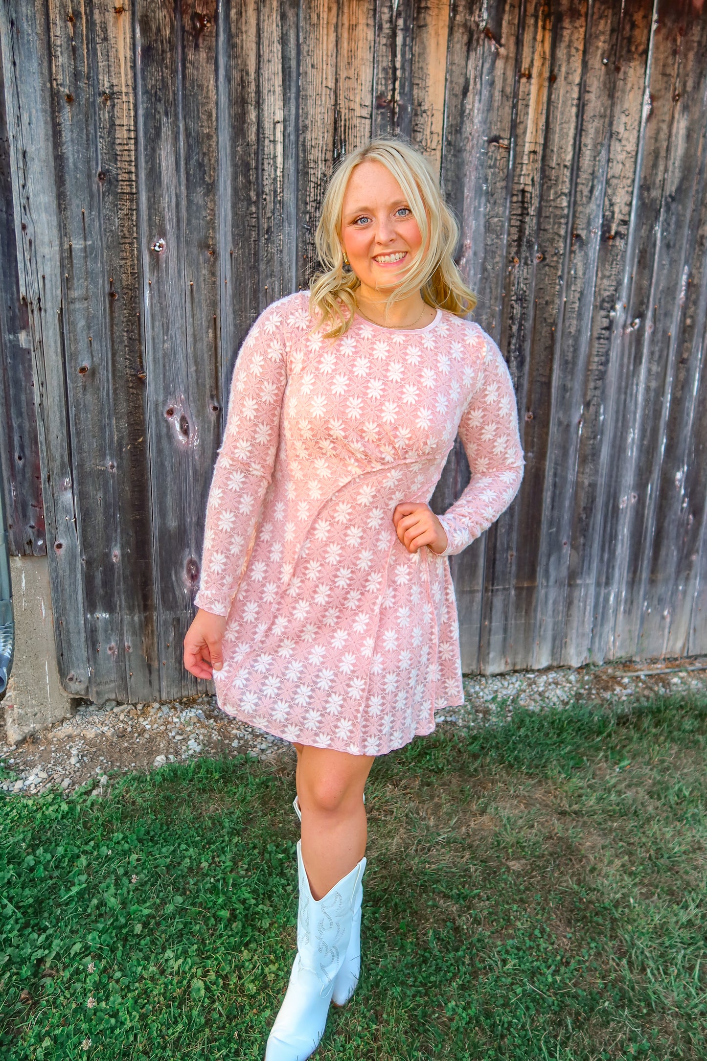 Alpine Blossom Long Sleeve Dress