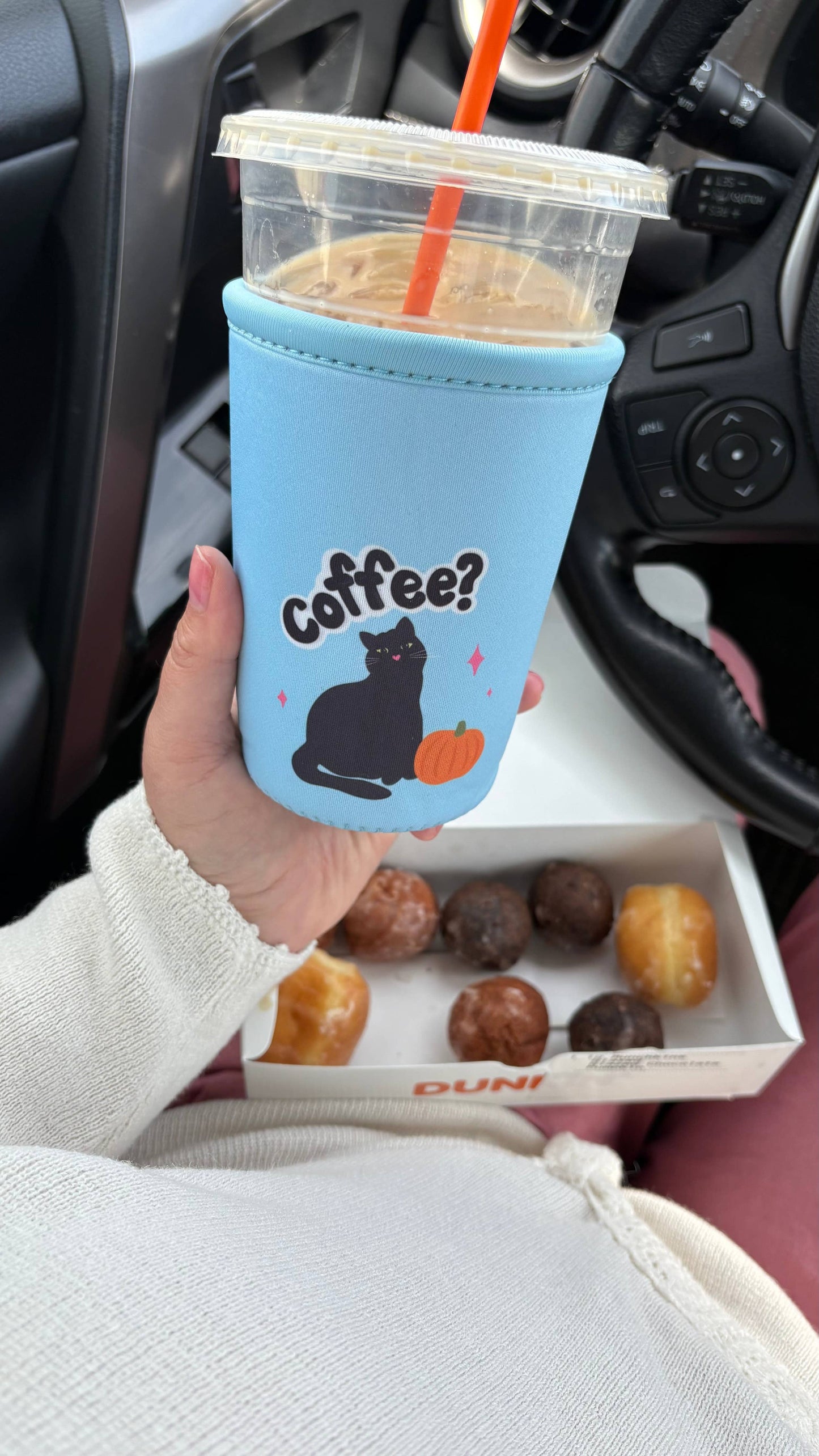 Coffee Cat Coffee Coozie