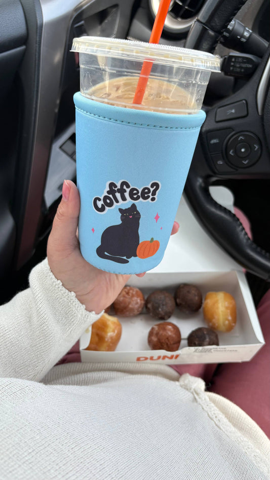 Coffee Cat Coffee Coozie