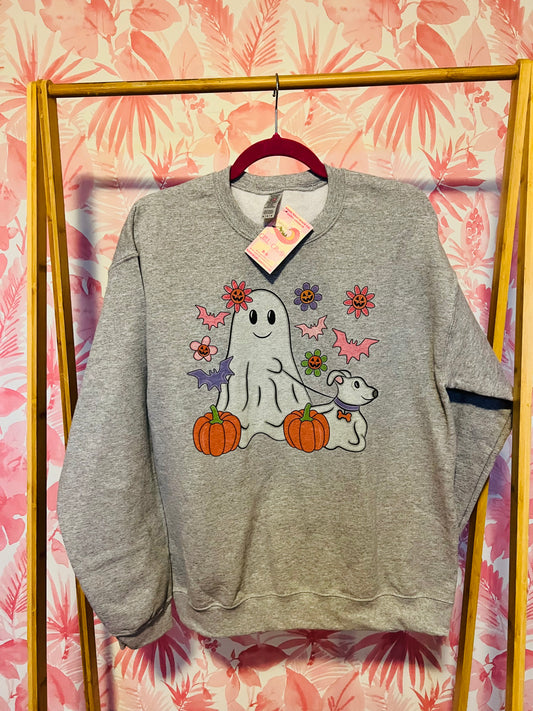 Ghost Walking Pup Crewneck