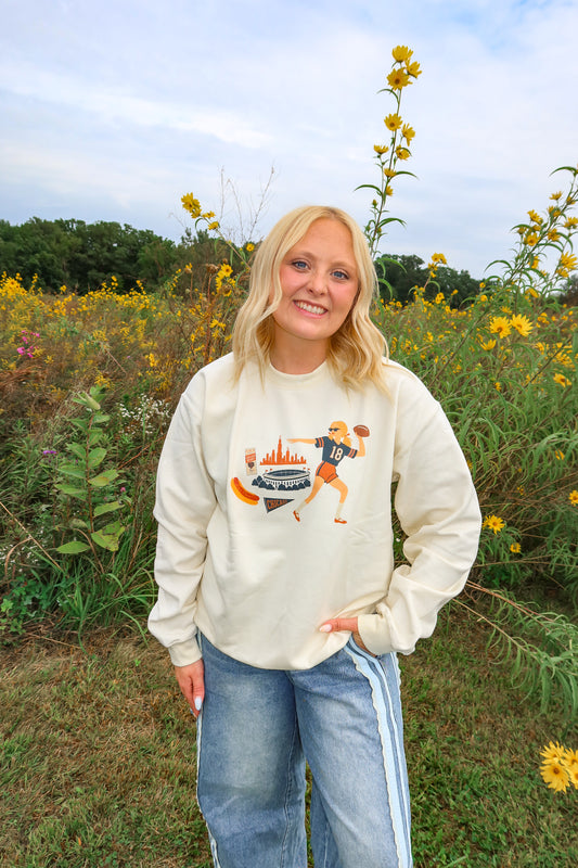 Chicago Gameday Girlie ivory Crewneck/tee