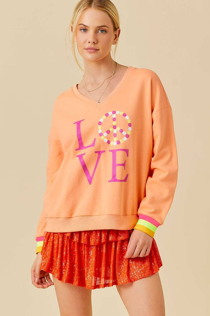 Love & Harmony V-neck Crewneck