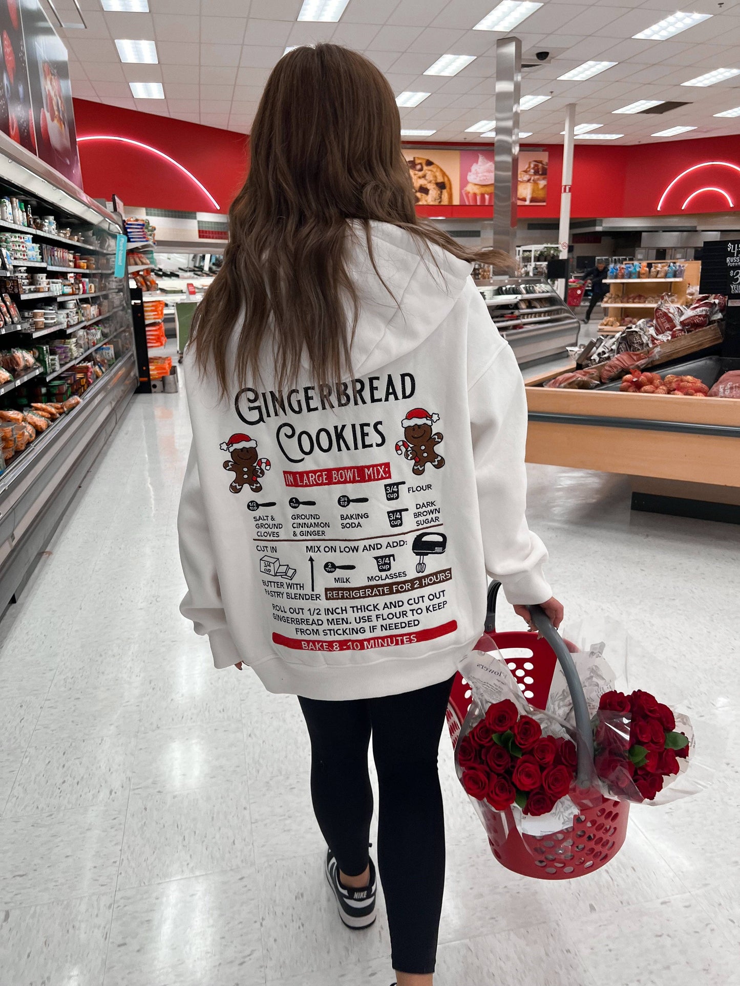 Gingerbread Cookie Recipe Embroider Hoodie