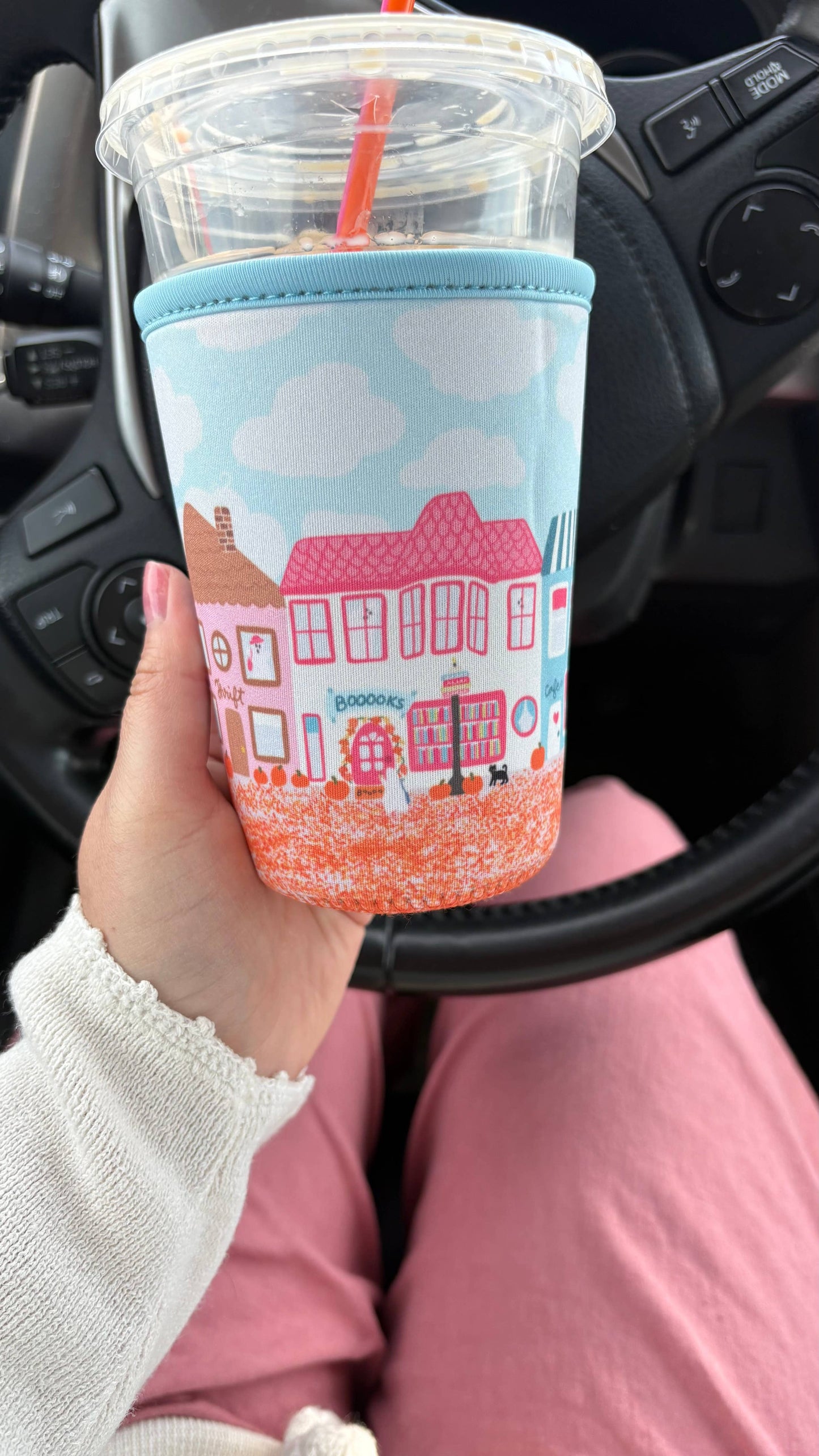 Spooky Town Coffee Coozie