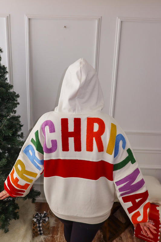 Merry & Bright Zip-Up Hoodie