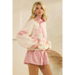 Pink Horizon Quilted Quarter Zip