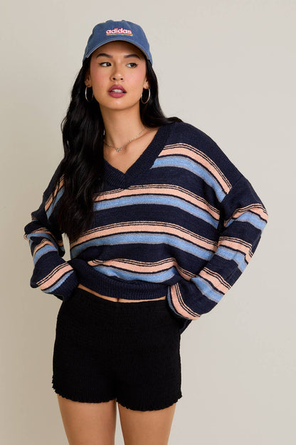 Blue Ridge Stripe Knit Sweater