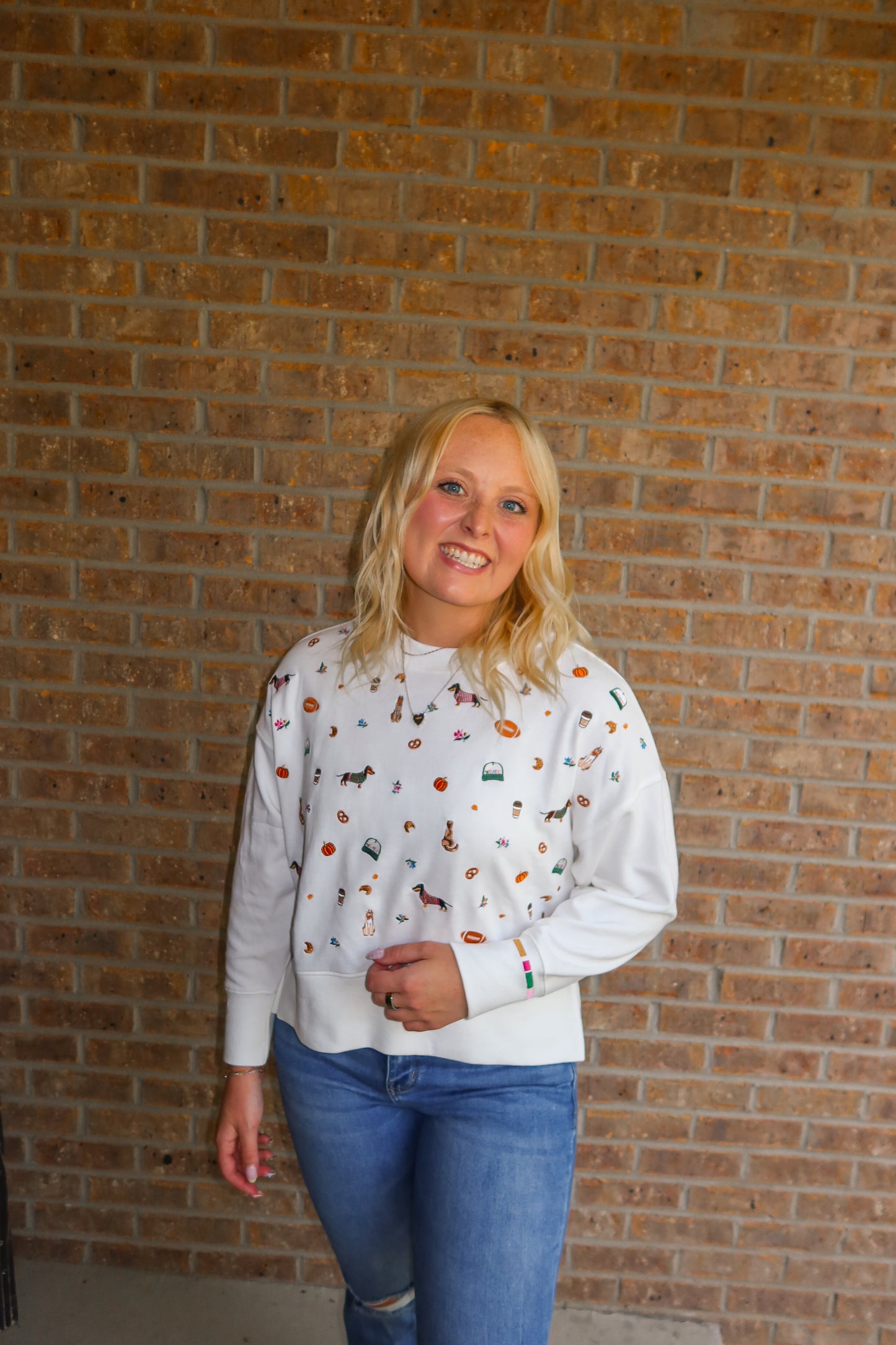 Fall Favorites Embroidered Sweatshirt