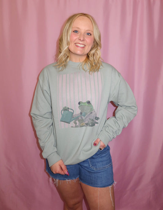 ‘Graphic of the Week’ Gardening Frog Sweatshirt
