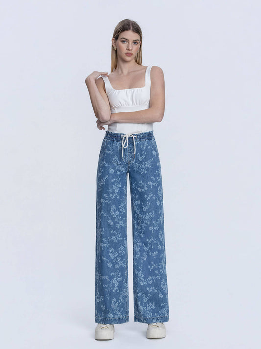 Floral Wide Leg Jeans