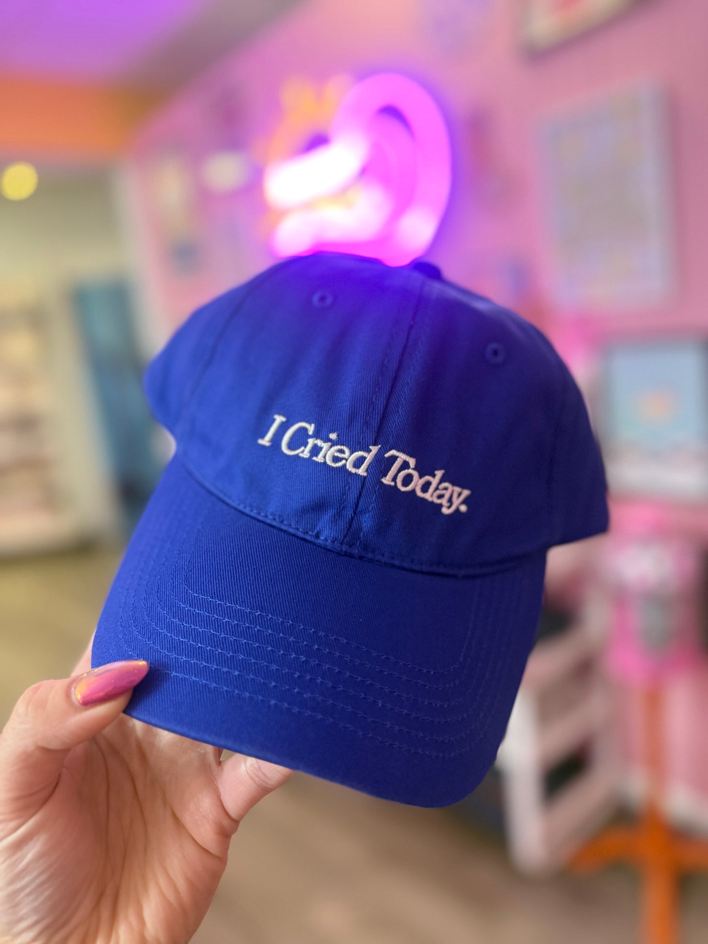 I cried today baseball hat