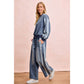 Washed Lace Denim Pants