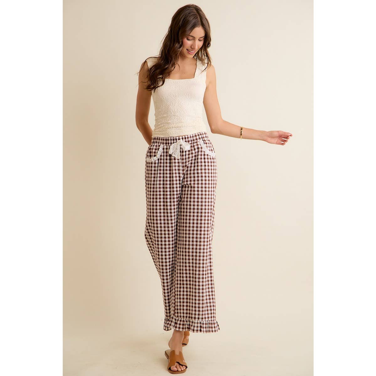 Brown Sugar Gingham Pants