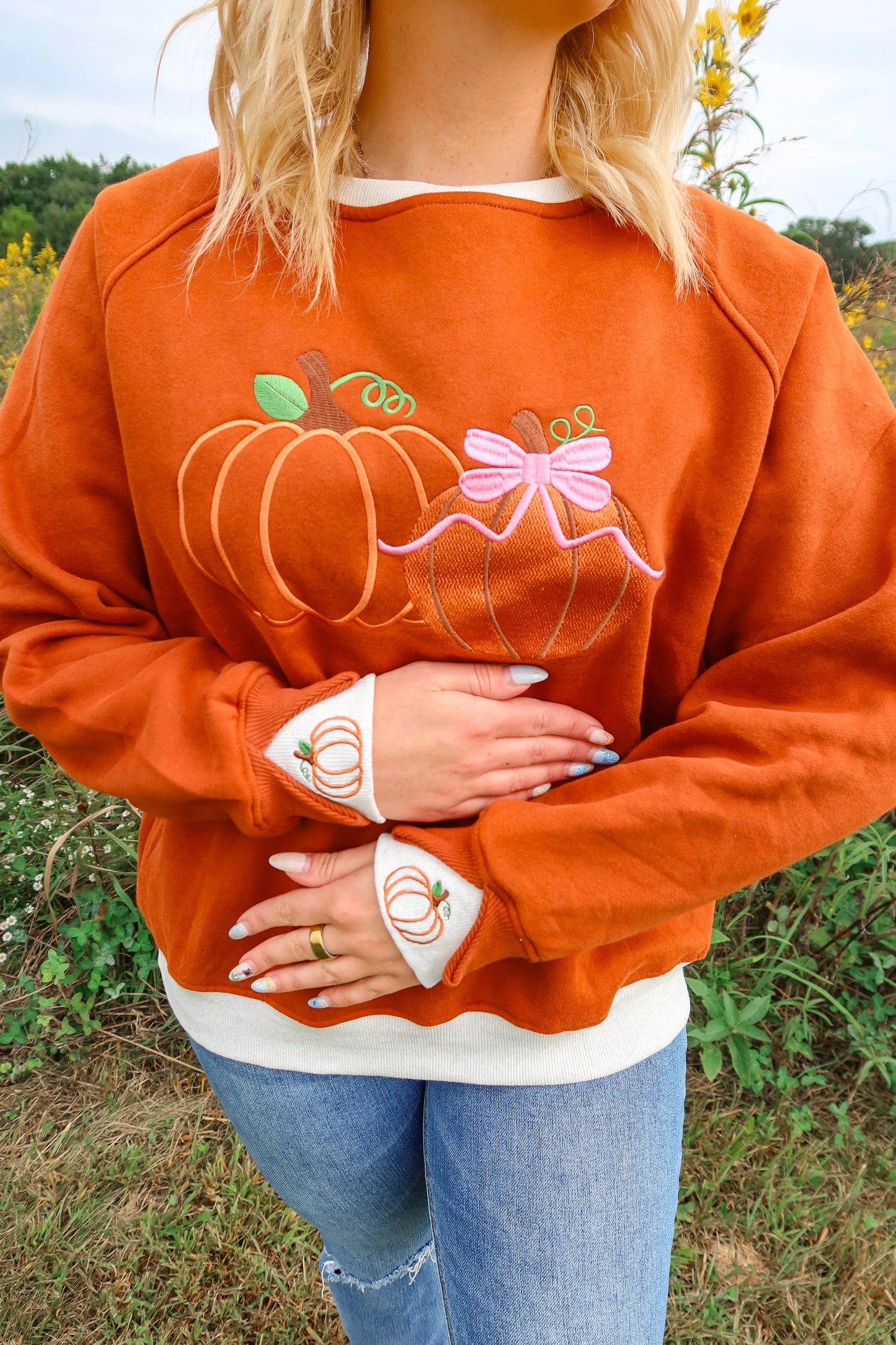 Pretty Little Pumpkins Cuff Sweatshirt