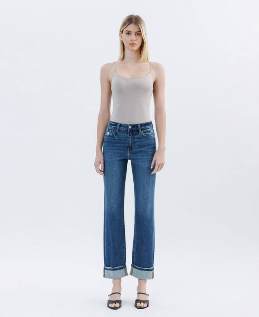 Victoria Cuffed Straight Jeans