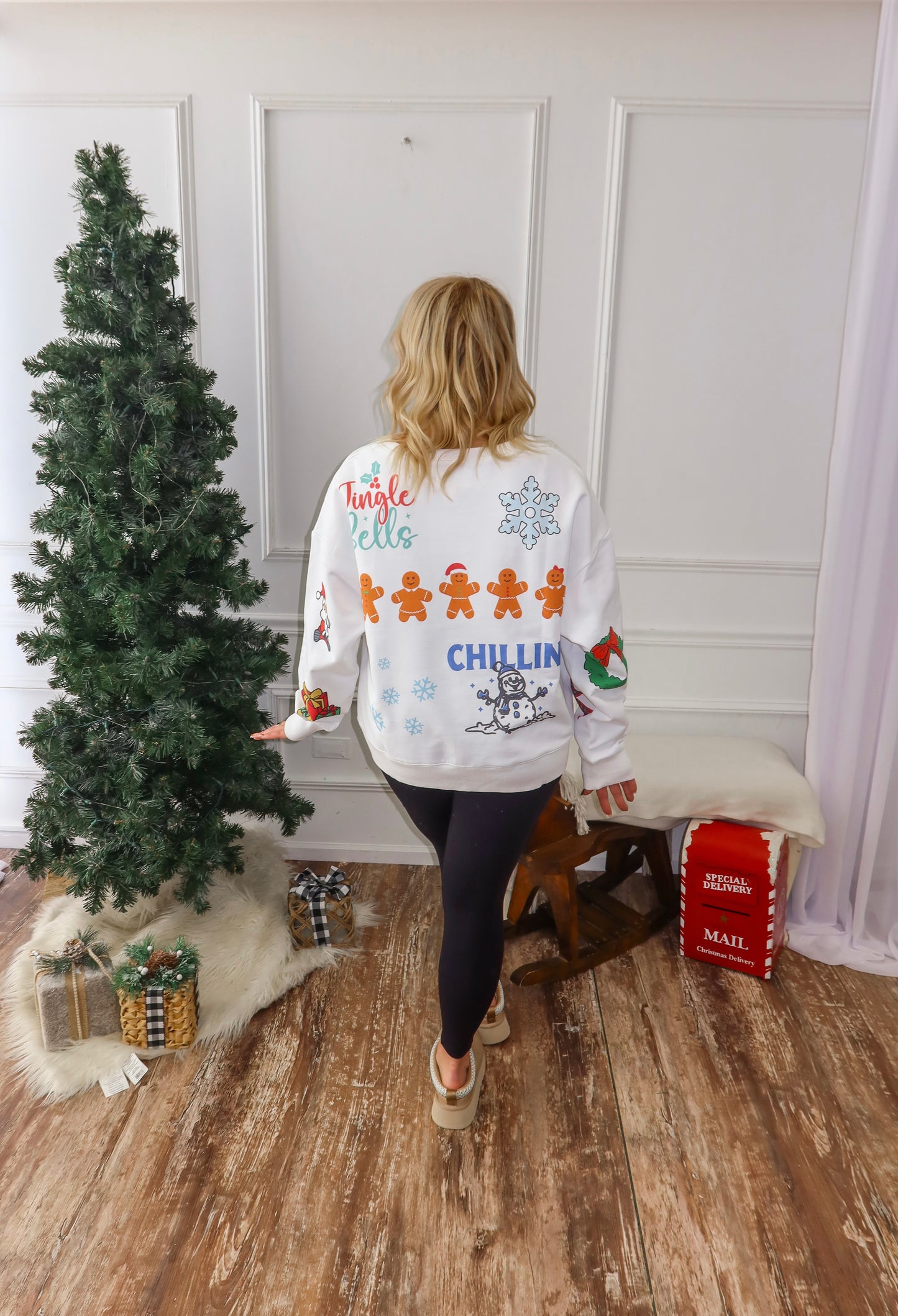 Colorful Christmas Graphic Sweatshirt