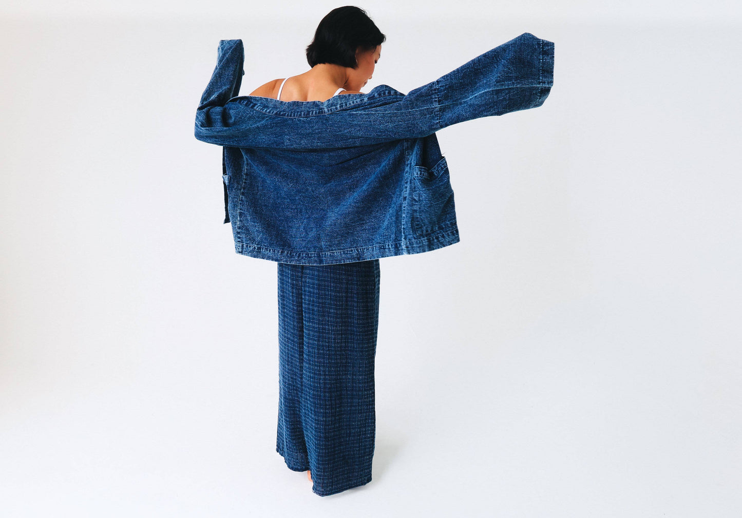 Indigo Denim Kimono Women Jacket