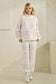 Floral Quilted mock neck Sweatshirt