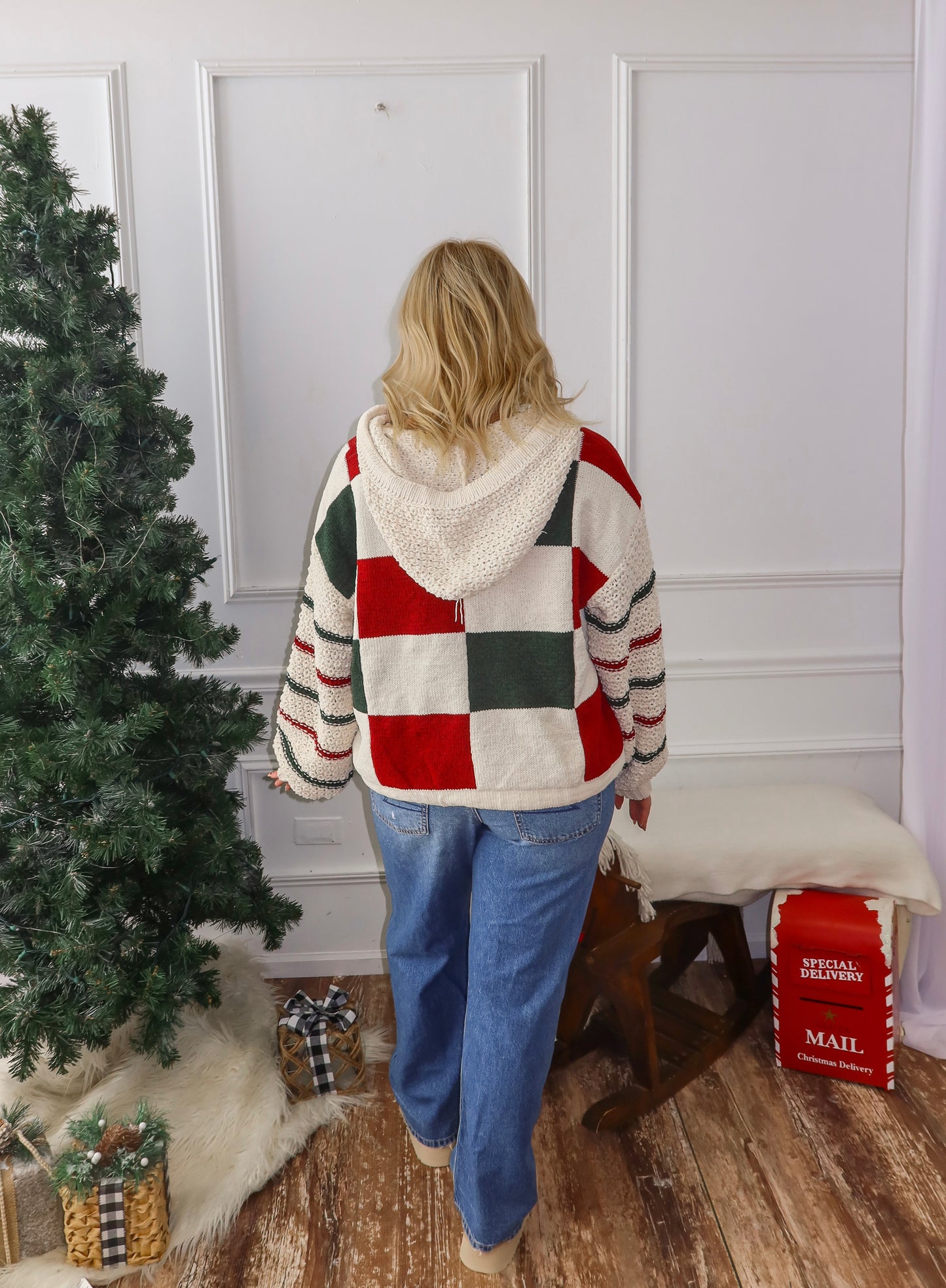 Holiday Cottage Knit Hoodie