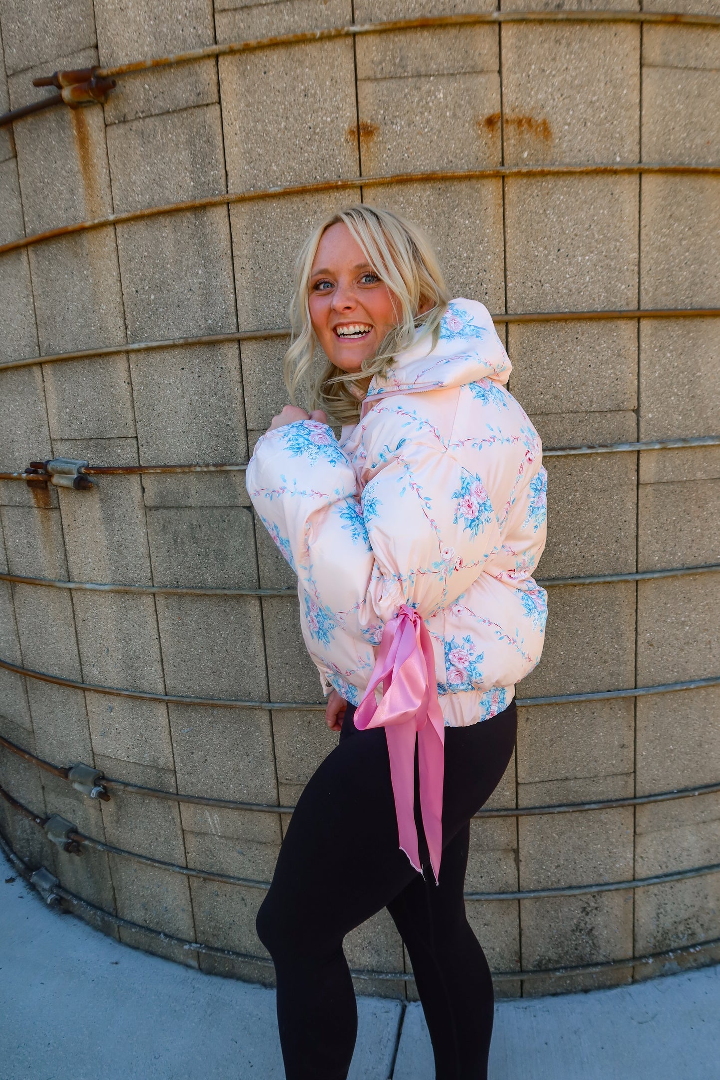 Frosted Rose Peak Puffer Jacket