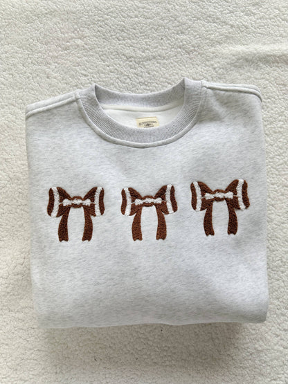 Football Bows Oversized Sweatshirt