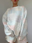 Shades Of Blue Quilted Pastel Sweatshirt
