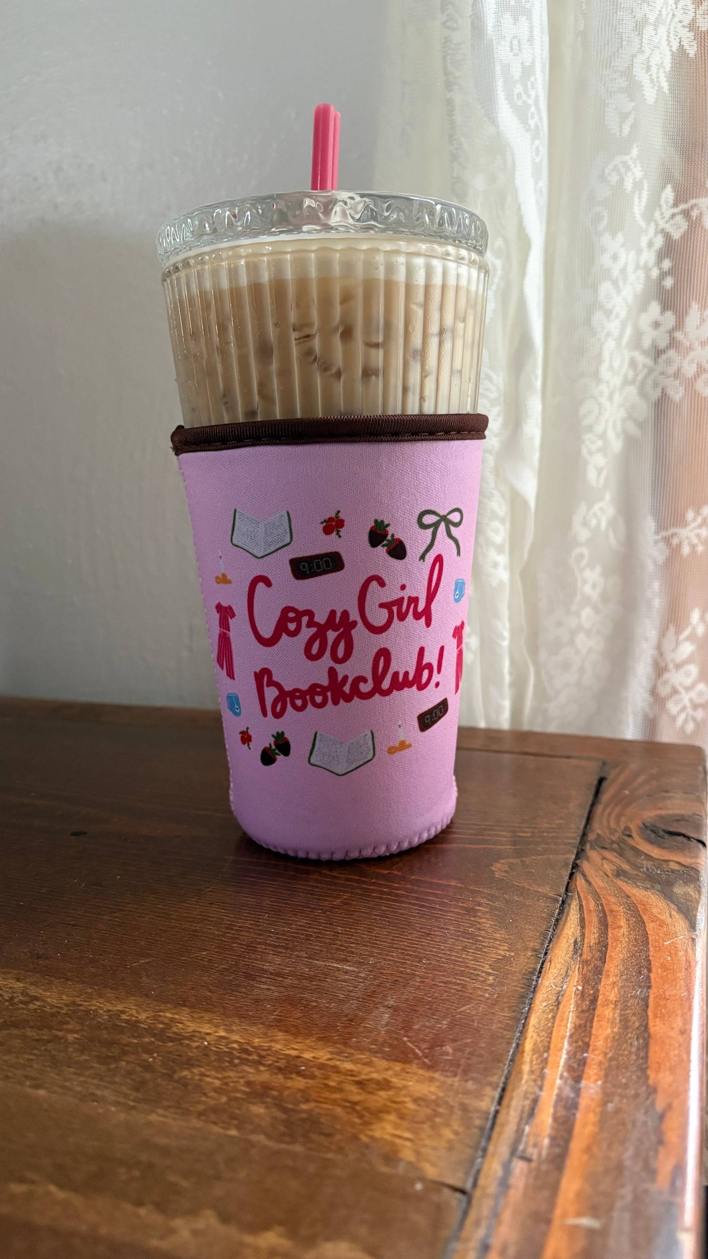 Cozy Girl Bookclub Coffee Coozie