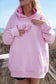 Ocean Heart Embroidered Oversized Hoodie