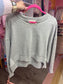 Grey Rolling Stones cropped pullover