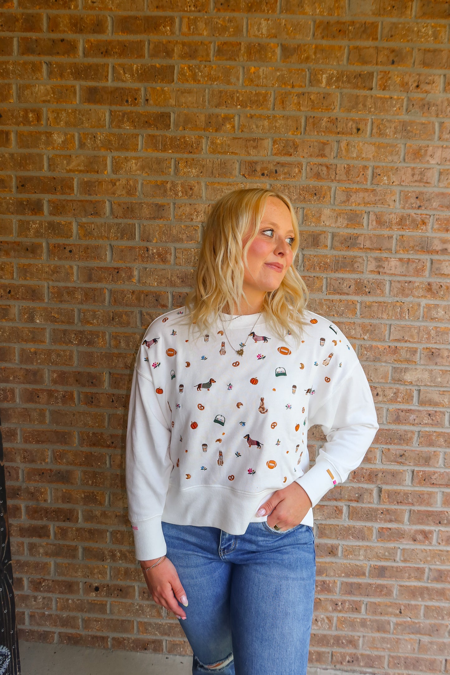Fall Favorites Embroidered Sweatshirt
