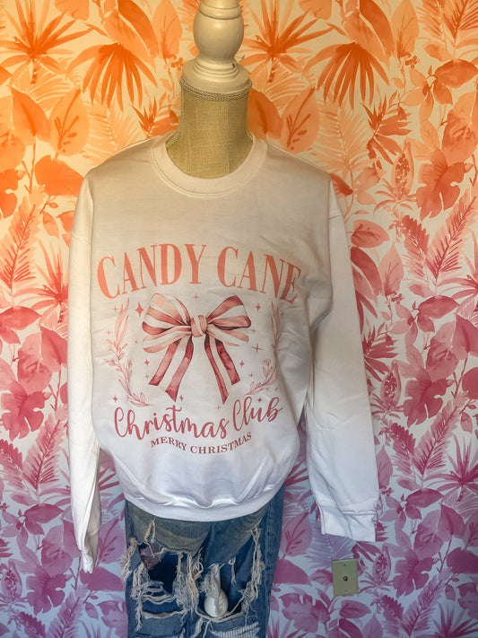 Candy Cane Christmas Club Sweatshirt