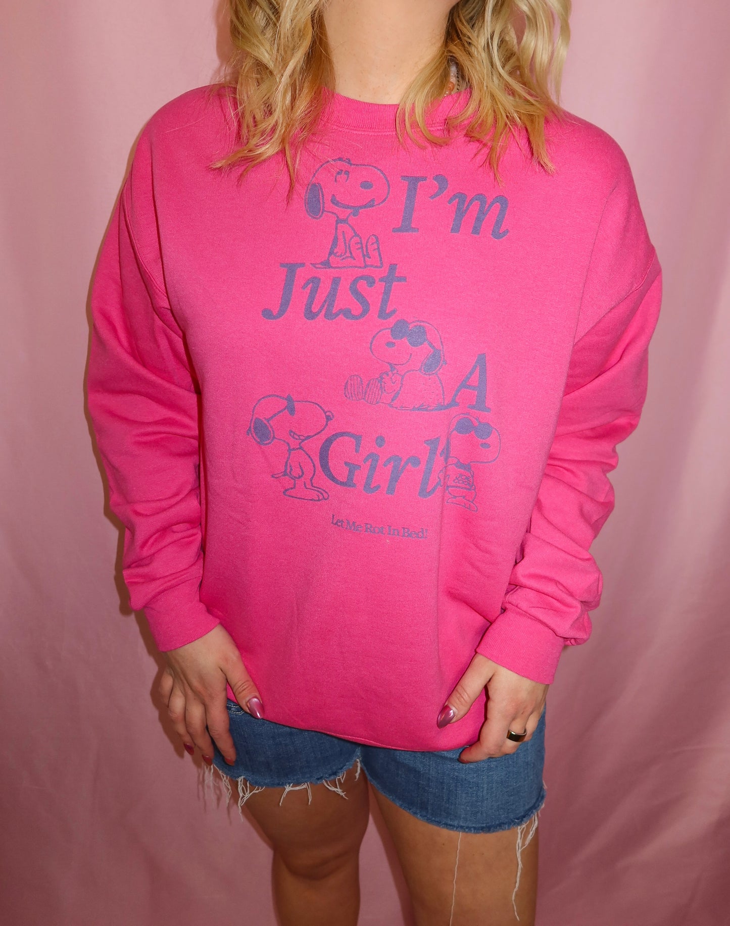 Snoopy I'm Just a Girl Sweatshirt