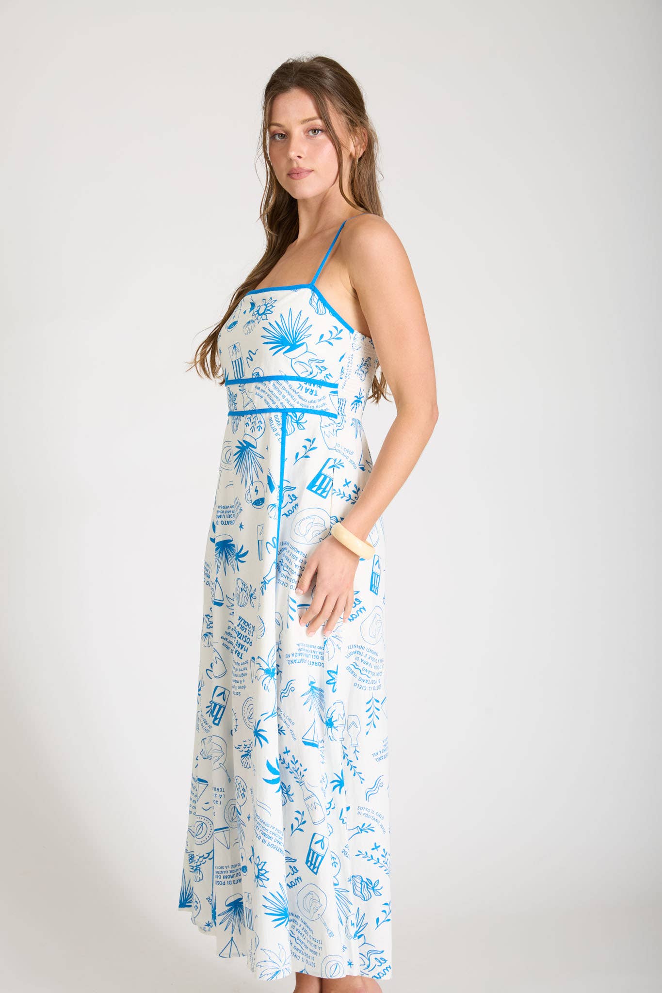 Seabreeze Sketch Maxi Dress