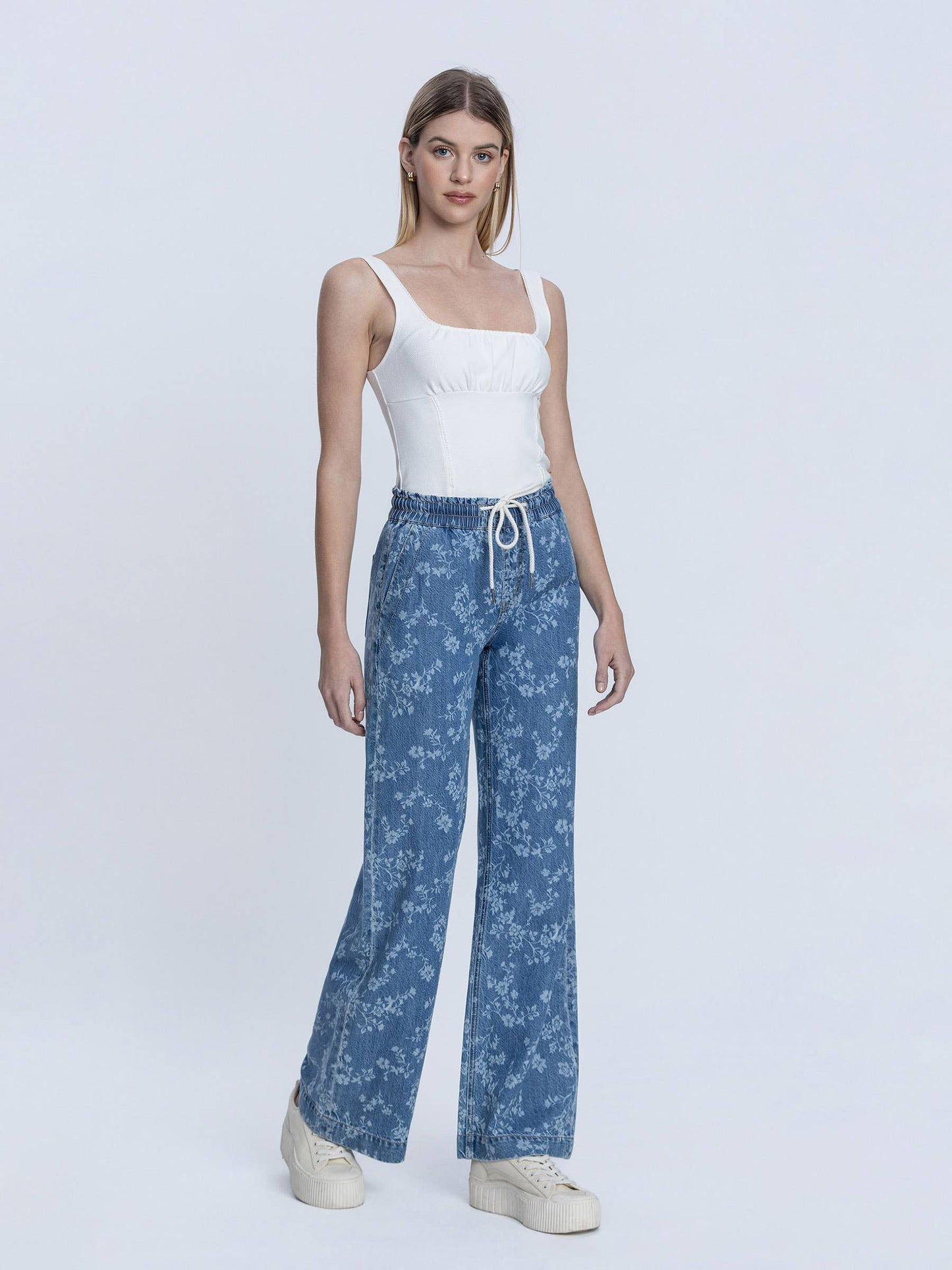 Floral Wide Leg Jeans