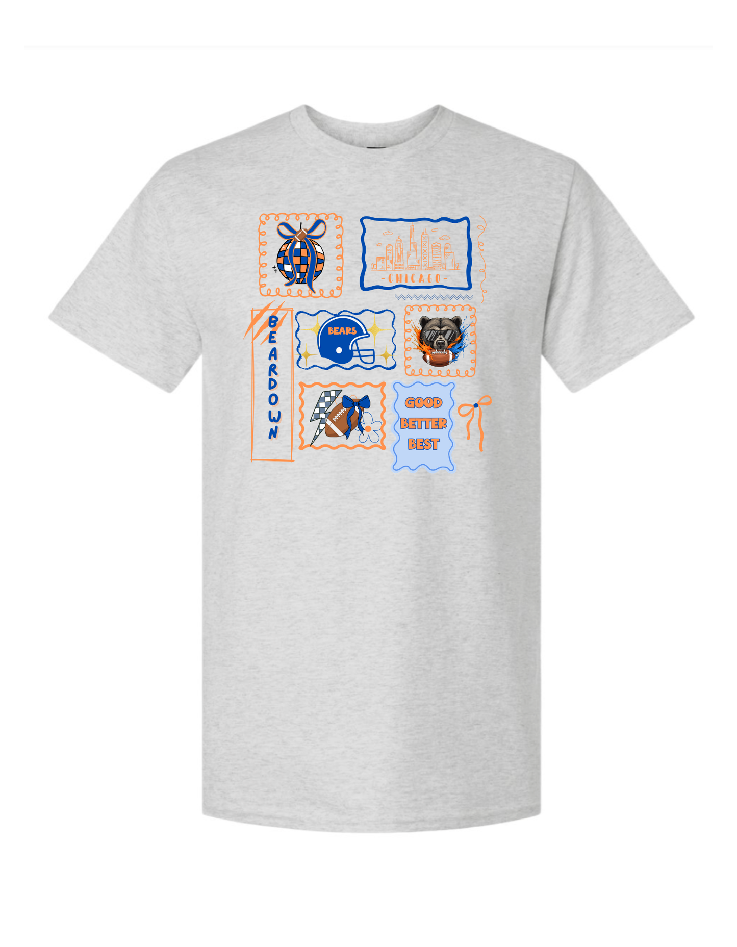 Chicago Bears Inspired Collage Crewneck/Tee