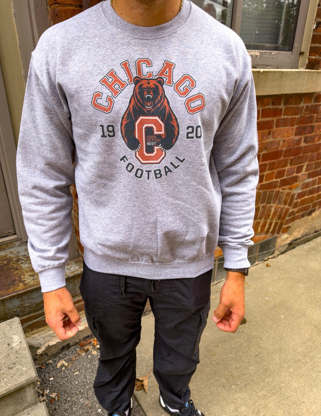 Chicago Football Vintage Bear Crewneck/tee