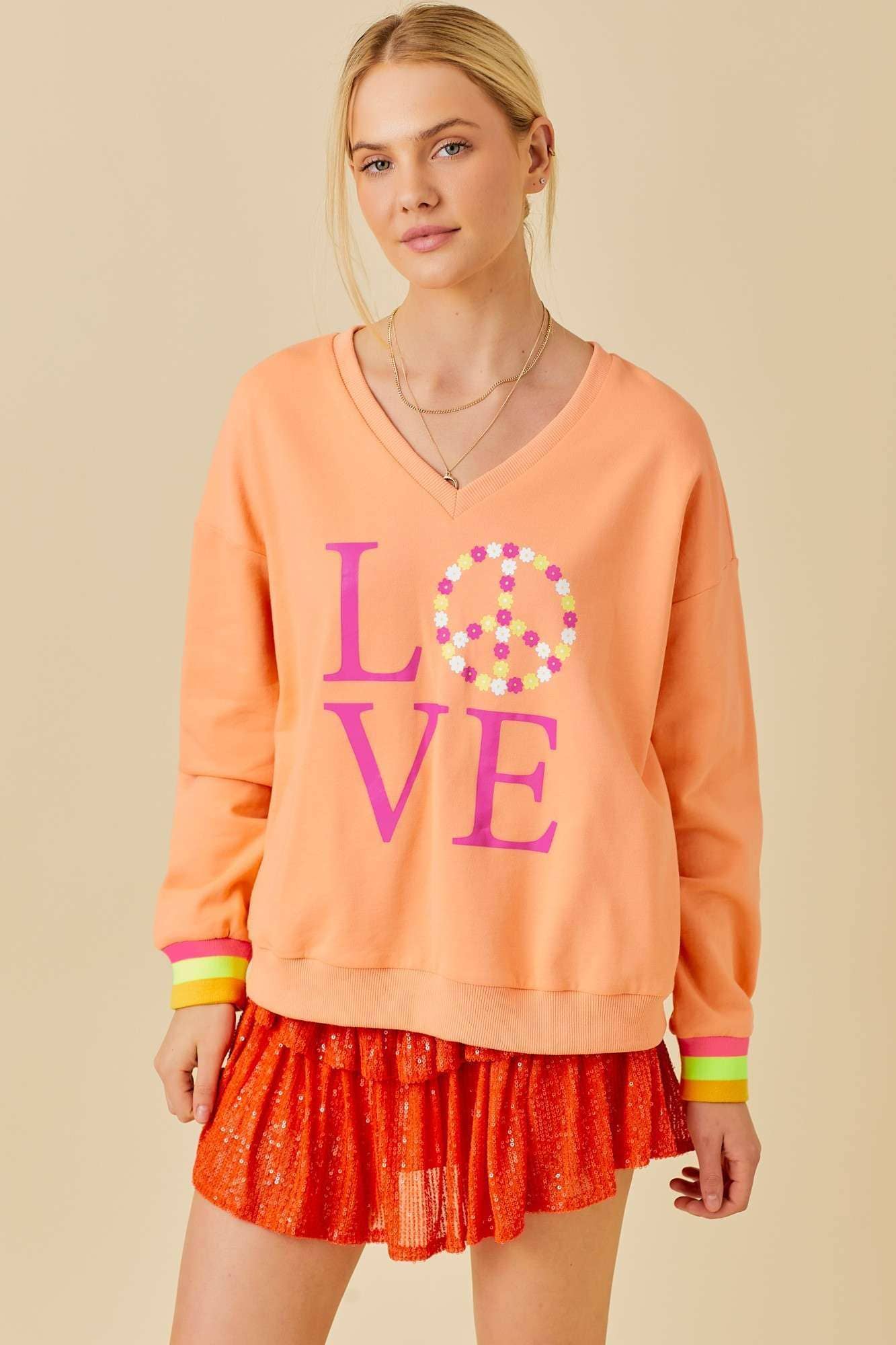 Love & Harmony V-neck Crewneck