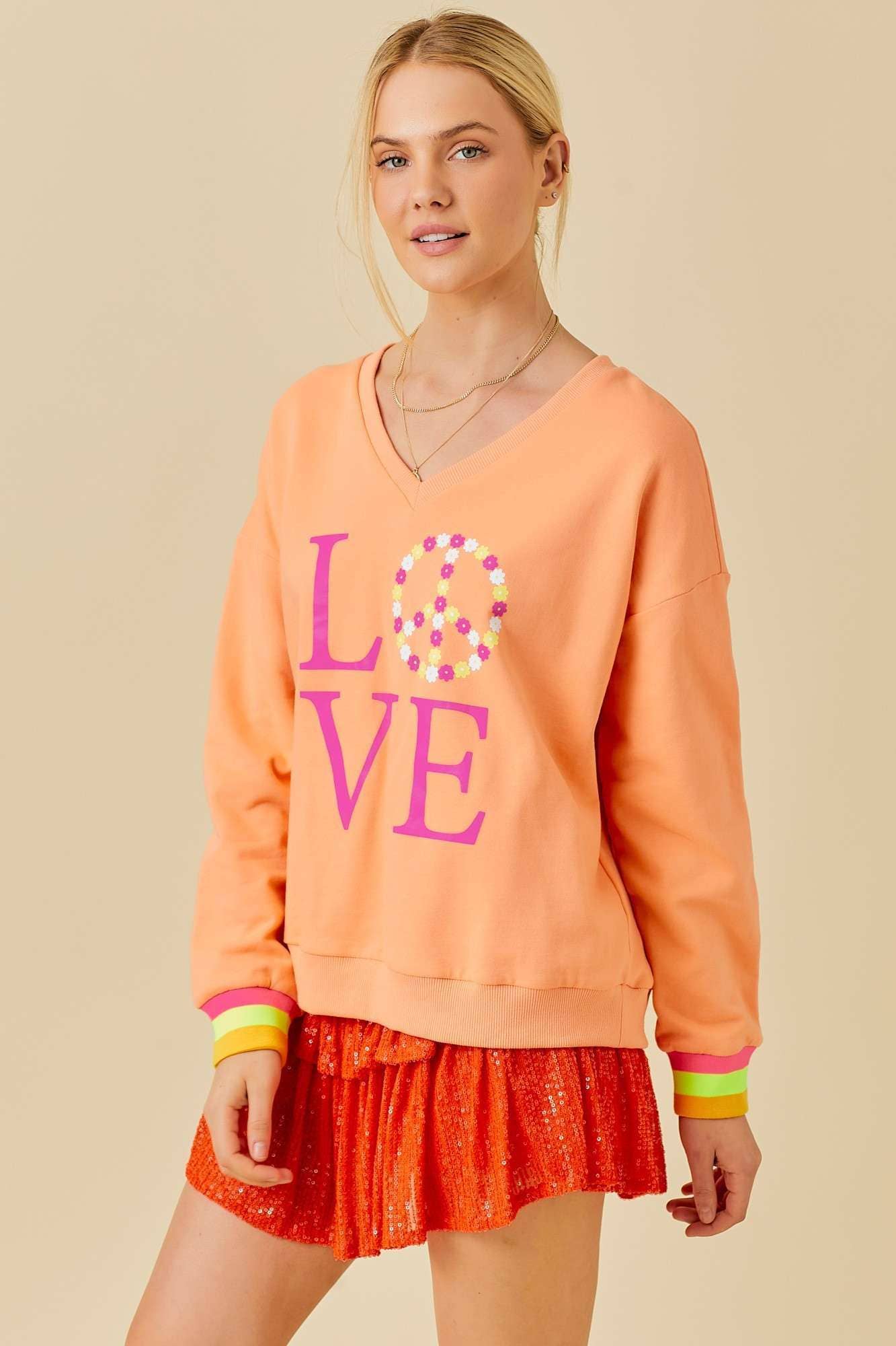 Love & Harmony V-neck Crewneck