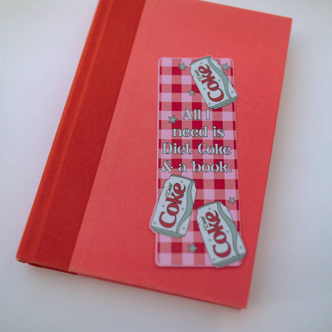 Diet Coke and Book Bookmark