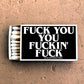 F*ck You Matchbox