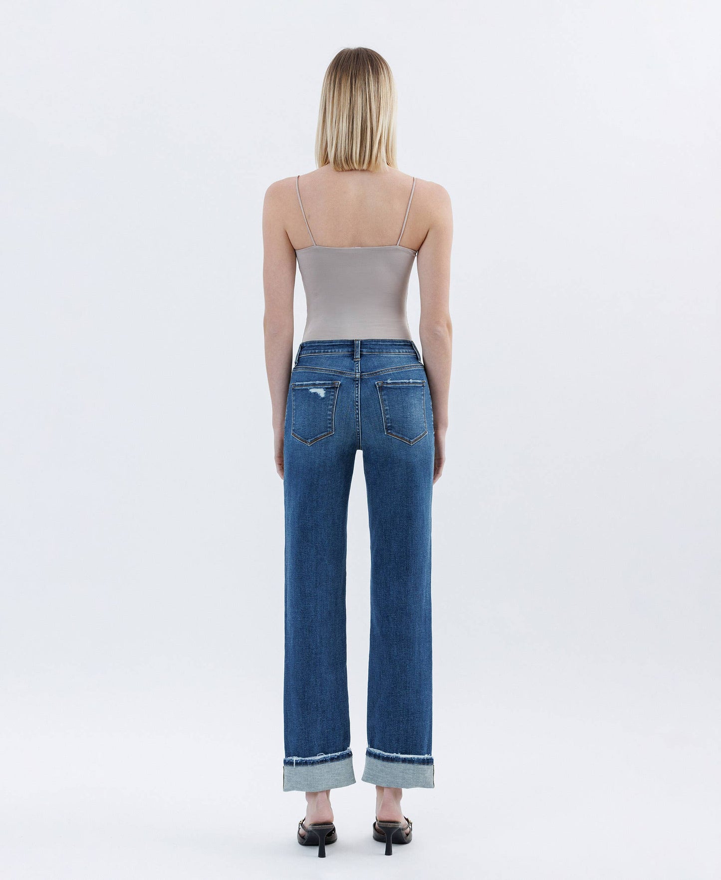 Victoria Cuffed Straight Jeans